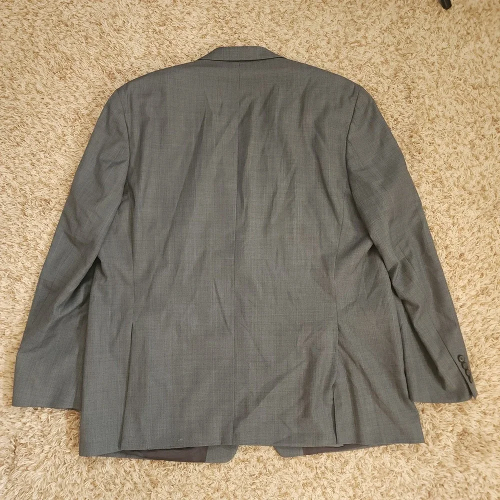 Lauren Ralph Lauren Gray Windowpane Mens 50L Blazer Sport Coat